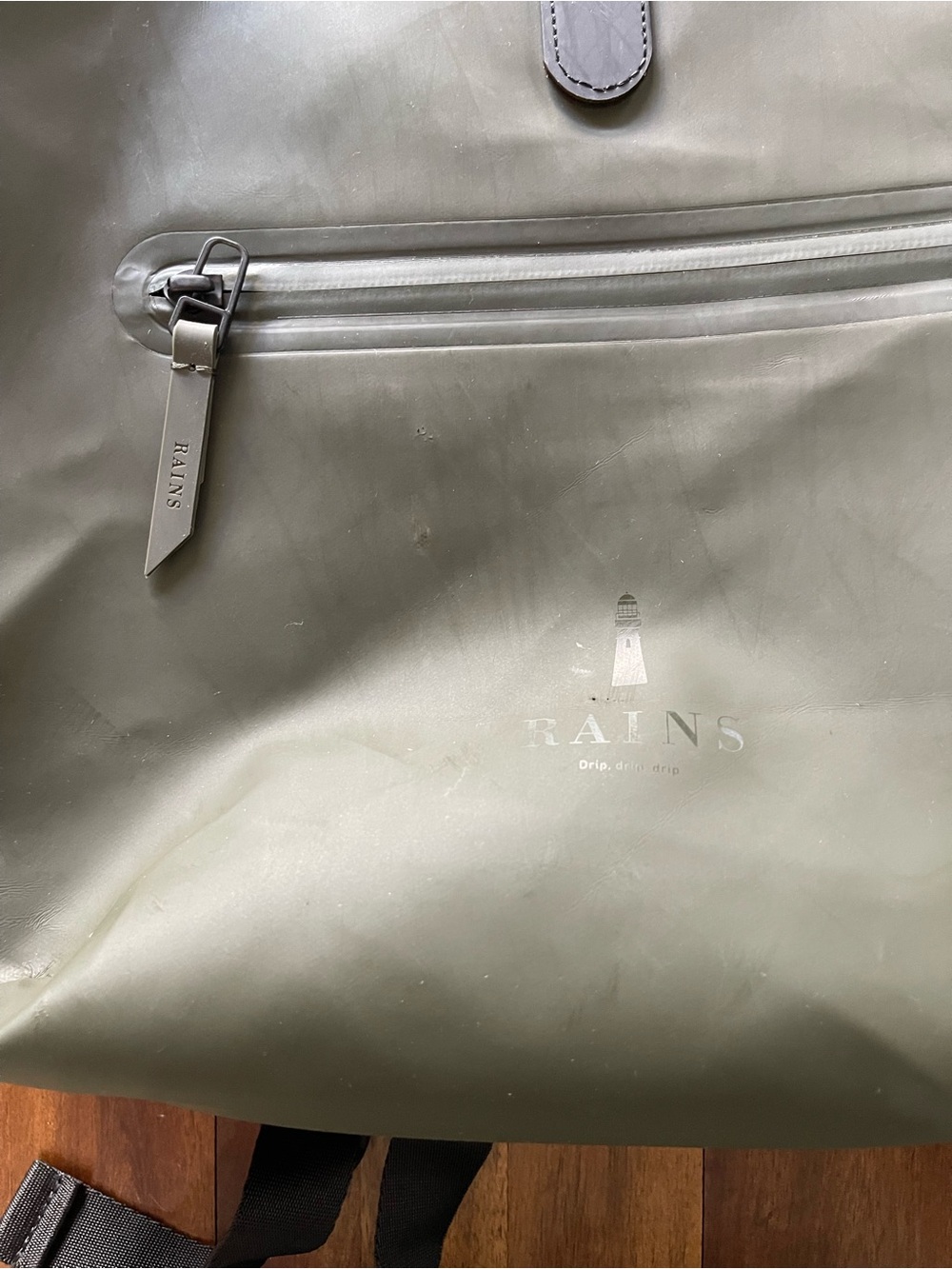 RAINS rolltop Rucksack green - Picture 11 of 16